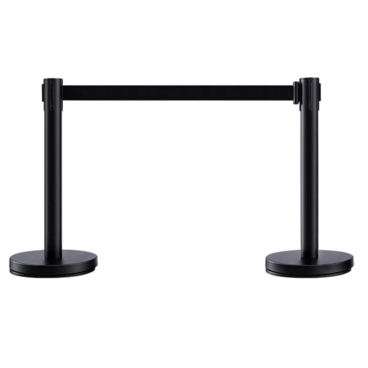 2 Pack 24" Stanchions Black, Low Profile Stanchions Crowd Control