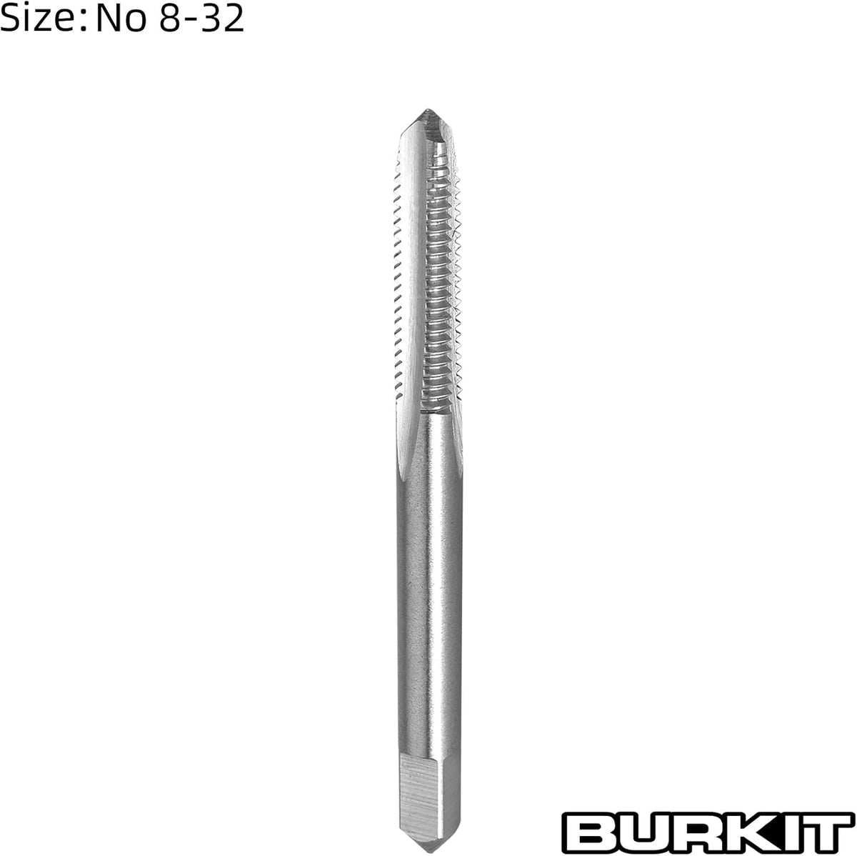 Burkit 2pcs No 8-32 UNC Thread Tap Right Hand
