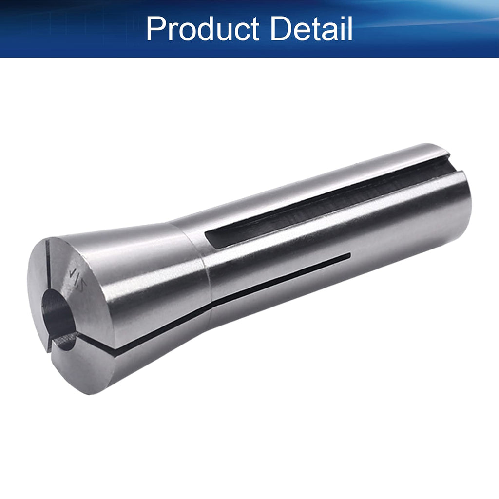 Auniwaig R8 Collet 1/2" Closely-Pitched Thread 0.013mm Mill Chuck Holder 65MN Spring Steel 7/16-20UNF Fine Teeth Thread