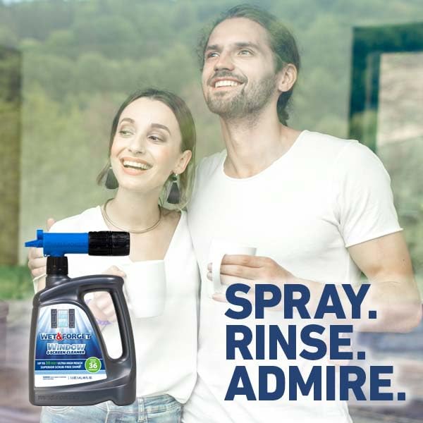 Outdoor Window Cleaner & Screen Cleaner, 48 Oz, 2 Pack