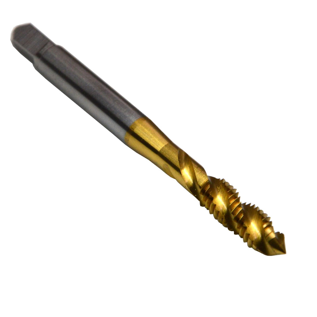 WKSTOOL 1/4-28 UNF P3 2Pcs/Set TiN Coated High Speed Steel Precision Spiral Point Flute Taps Hole Threading Tapping Tools