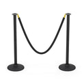 2 Pack Plastic Stanchion Posts, Black Velvet Rope, Crowd Control