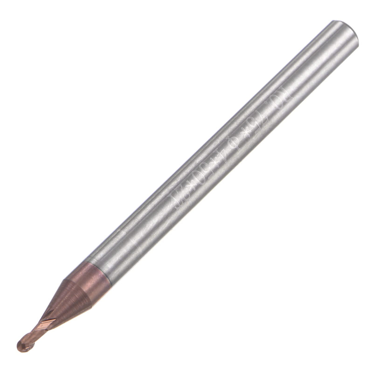 uxcell Ball Nose End Mill 0.75mm Tip Radius Solid Carbide AlTiSin Coated CNC Router Bits 2 Flute Spiral Milling Cutter HRC55 with 4mm Shank 50mm (2-inch) Length