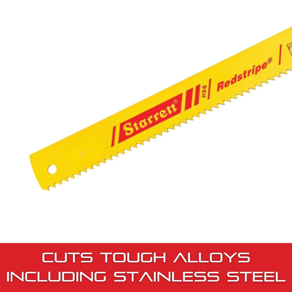 Starrett Redstripe Power Hacksaw Blade, 12" L x 1" W x .050" T