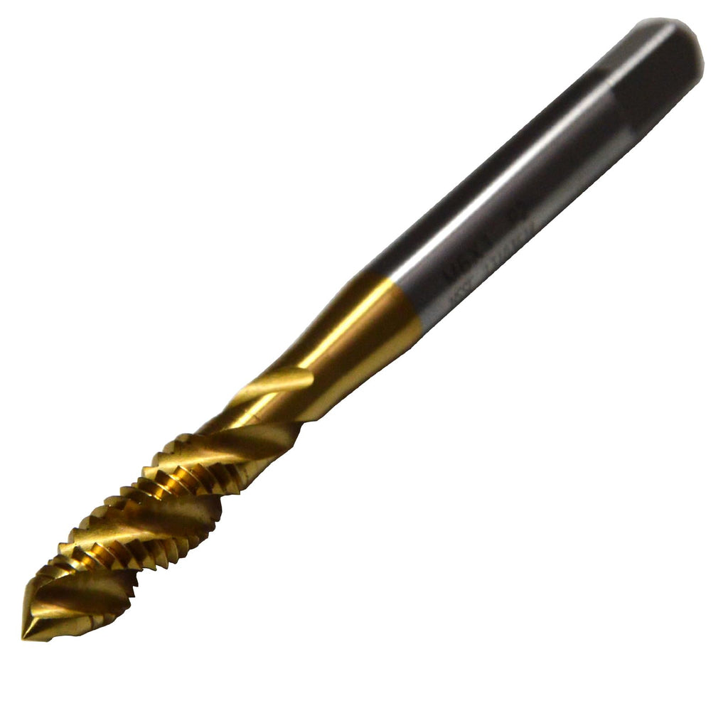 WKSTOOL TiN Coated High Speed Steel Precision Spiral Point Flute Taps Hole Threading Tapping Tools (Right Hand for Higher Speeds General Purpose, HSS-Co TiN Coated, 0-80 UNF P1 PLUG)