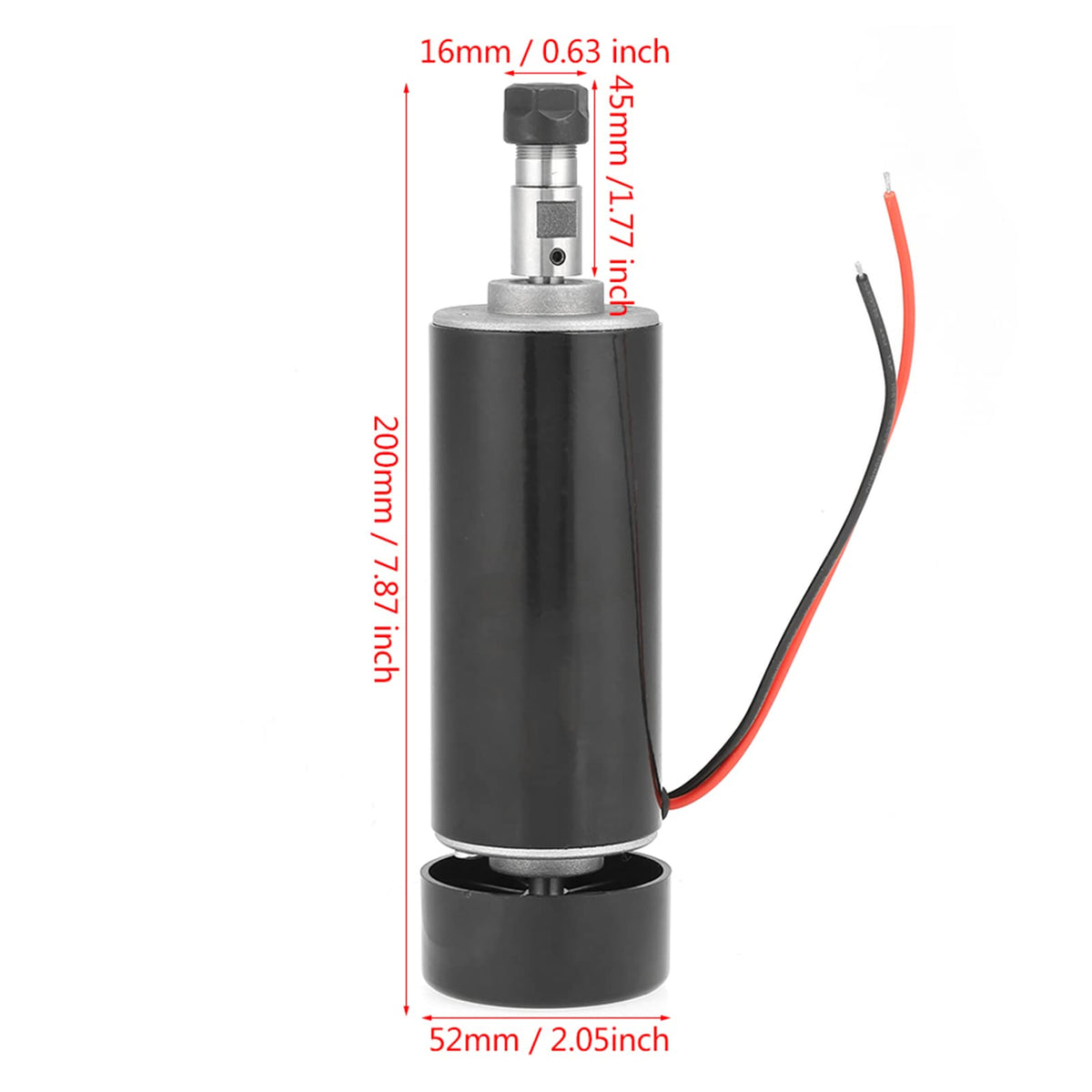 500W CNC Spindle Motor ER11-100VDC High-Speed Brushed Motor 12000 RPM, 0.5N.cm Torque, Air Cooled Spindle for DIY Mini CNC Router Engraver and Milling Machines