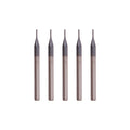 Zvrixe 5Pcs 1/32" Carbide Square End Mills, ALTiN Coated, 4 Flute