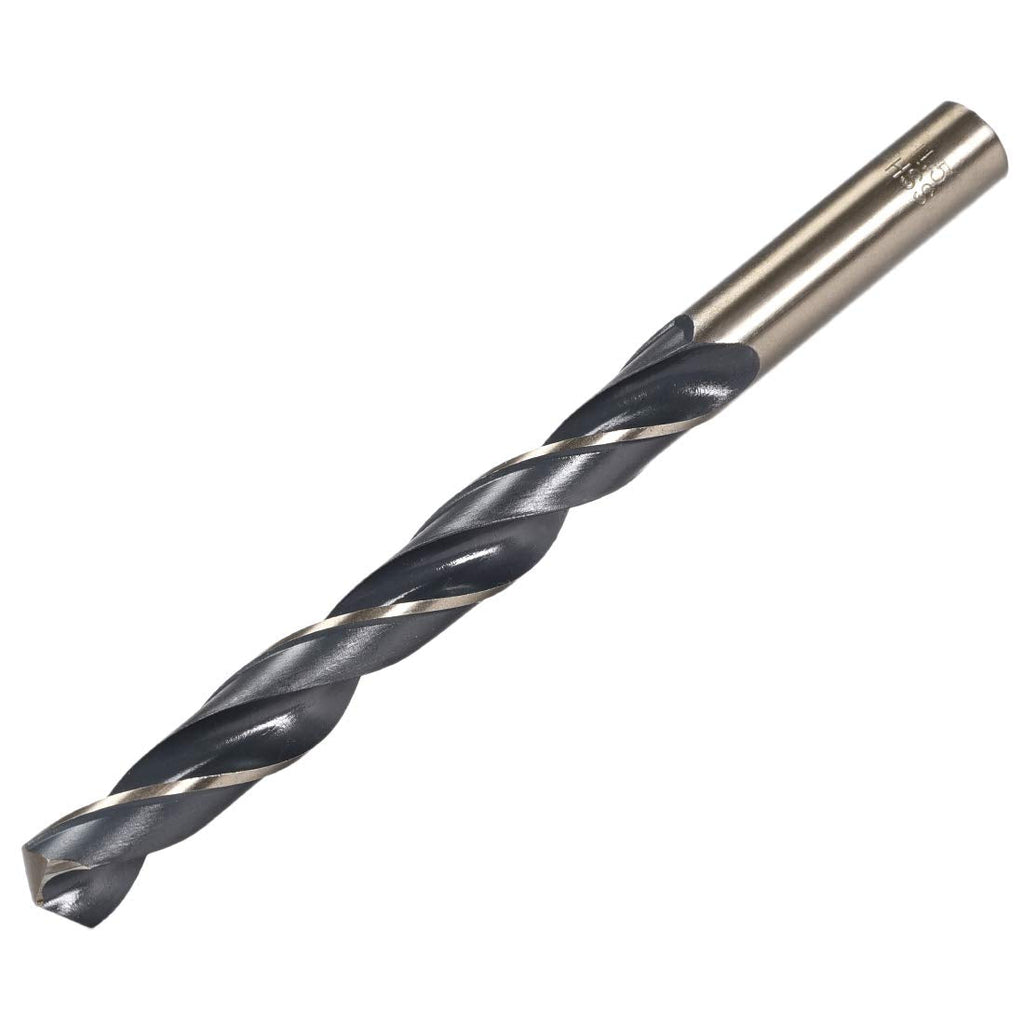 uxcell Straight Shank Twist Drill Bits 11.5mm Gold Titanium & Black Nitride Coated High Speed Steel (HSS) 4341 with 11.5mm Shank for Stainless Steel Alloy Metal Plastic Wood