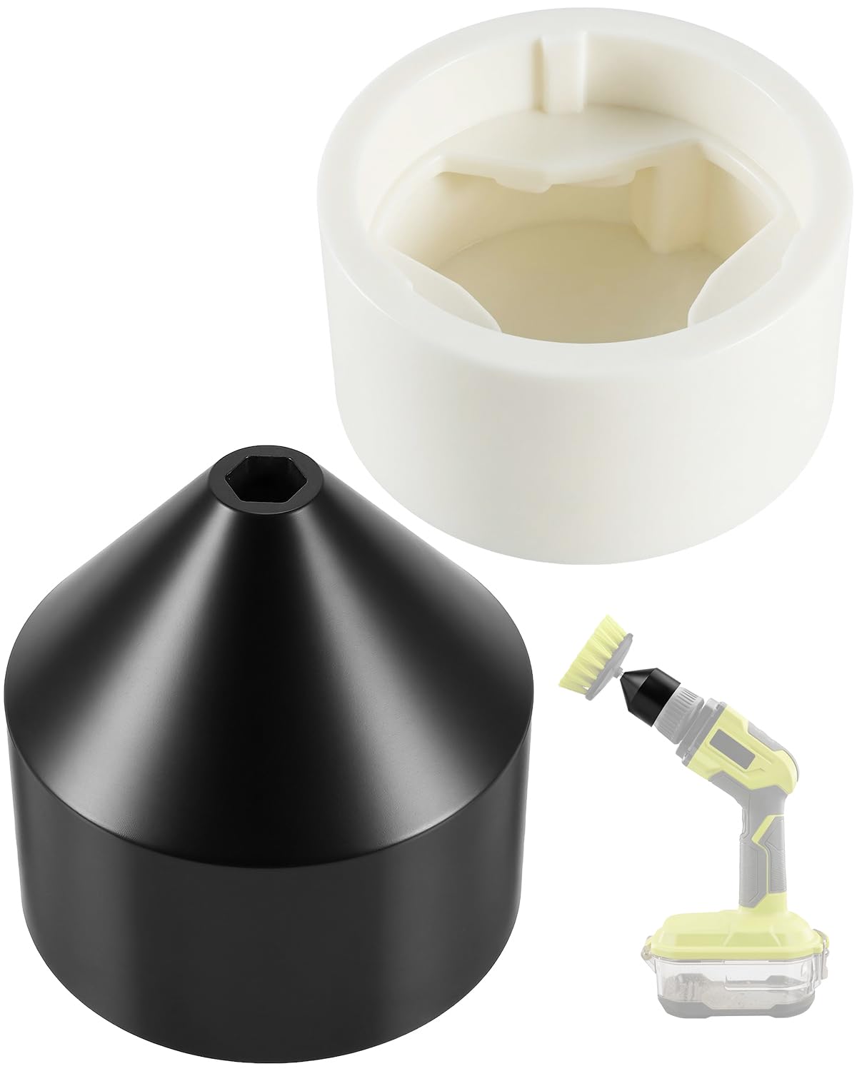 Hex to Triangle Adapter Fit for Ryobi Power Scrubber, Brush Head Converter