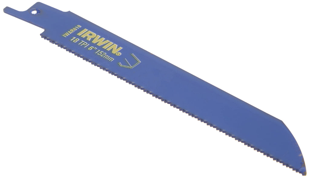 IRWIN Tools Reciprocating Saw Blade, Metal-Cutting, 6-inch, 18 TPI (372618B)