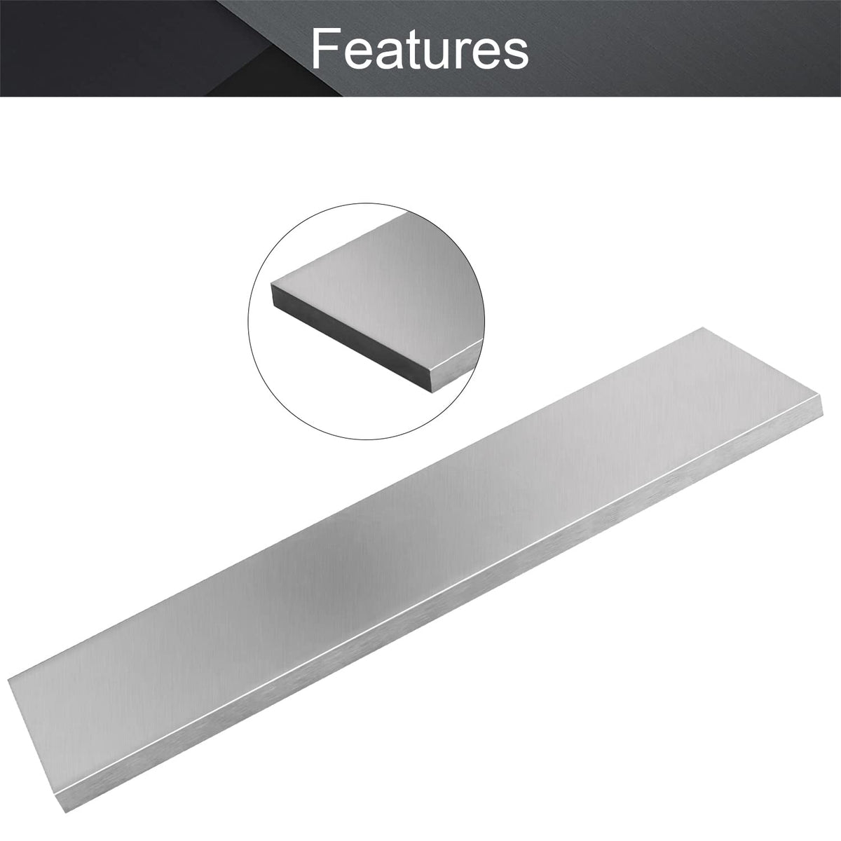 Utoolmart HSS Lathe Tool Bit 6mm x 50mm x 200mm Square Lathe Turning Tool Blanks High Speed Steel Rectangular Fly Cutter Mill Blank 1pcs