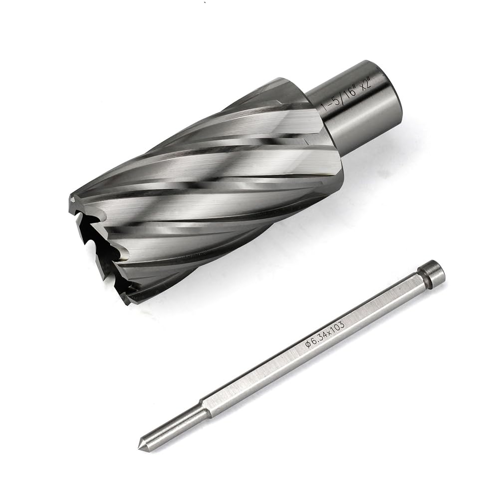 Annular Cutter JESTUOUS 3/4 Inch Weldon Shank 1-5/16 Cut Dia 2 Cut Depth