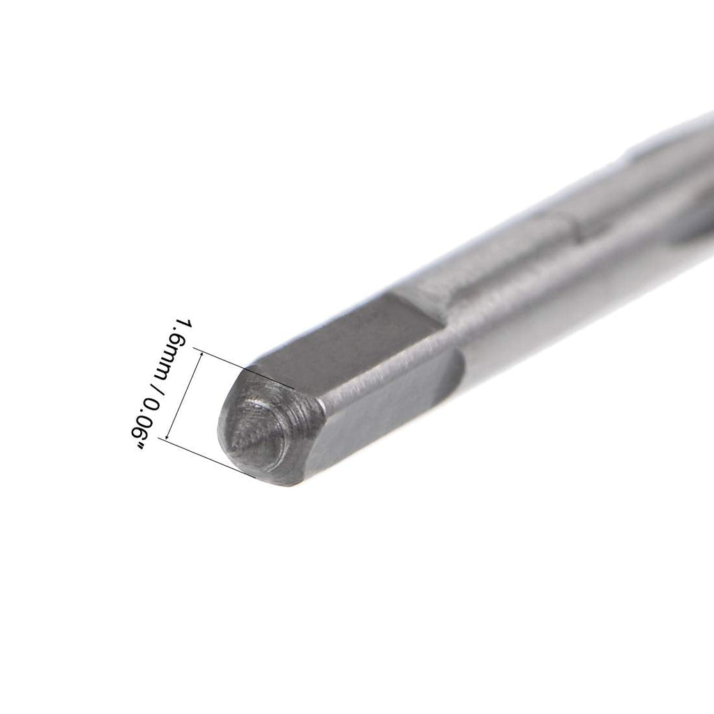 uxcell 5 Pairs Metric Hand Threading Tap Set M1.4 Thread 0.3mm Pitch Taper & Plug Milling Taps Straight Flutes High Speed Steel