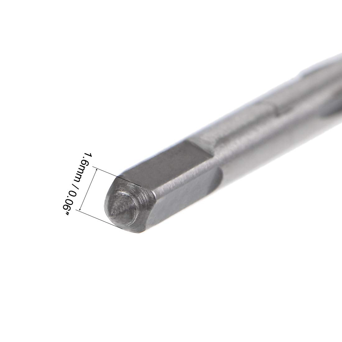 uxcell 5 Pairs Metric Hand Threading Tap Set M1.4 Thread 0.3mm Pitch Taper & Plug Milling Taps Straight Flutes High Speed Steel