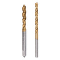 uxcell M4 x 0.7 Spiral Flute Tap and 3.3mm Twist Drill Bit Set, Metric Titanium Plated 6542 High Speed Steel Machine Threading Screw Thread Tap Drilling Tool