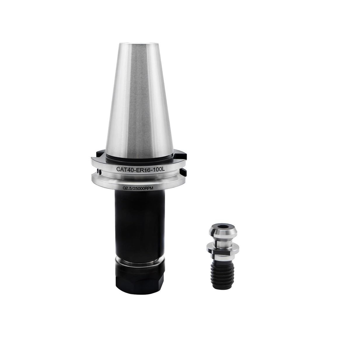 WEXWE TOOLS CAT40-ER16-100L CNC Tools Holder US Standard Accuracy Lathe Tool Holder Collet Mechanical Parts -1PCS include spanner and stud