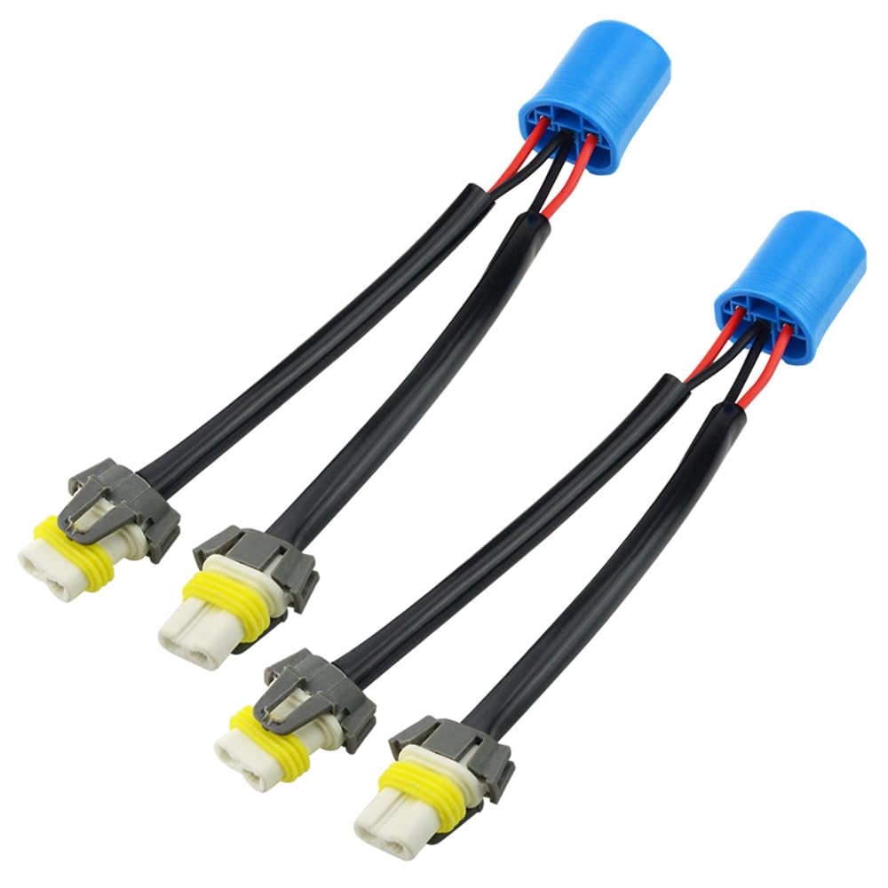 XINGYHENG 2Pcs 9007 Male to 9005 9006 Female Socket Adapter Connector One-to-Two Splitter Extension Wiring Harness for Headlight Fog Light Retrofit