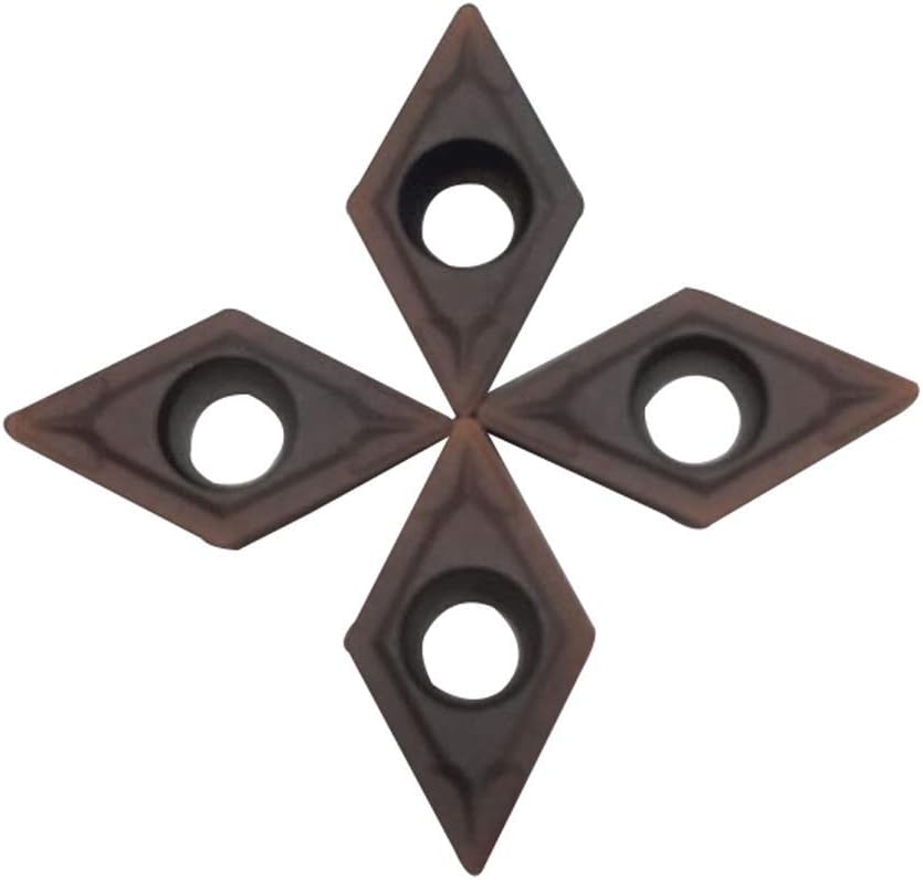 10pcs GBJ DCMT21.51 DCMT21.52 DCMT070204 Carbide Insert Lathe Turning inserts Turning Tool for SDJCR/L T Tool Holder (DCMT21.51(Bronze))
