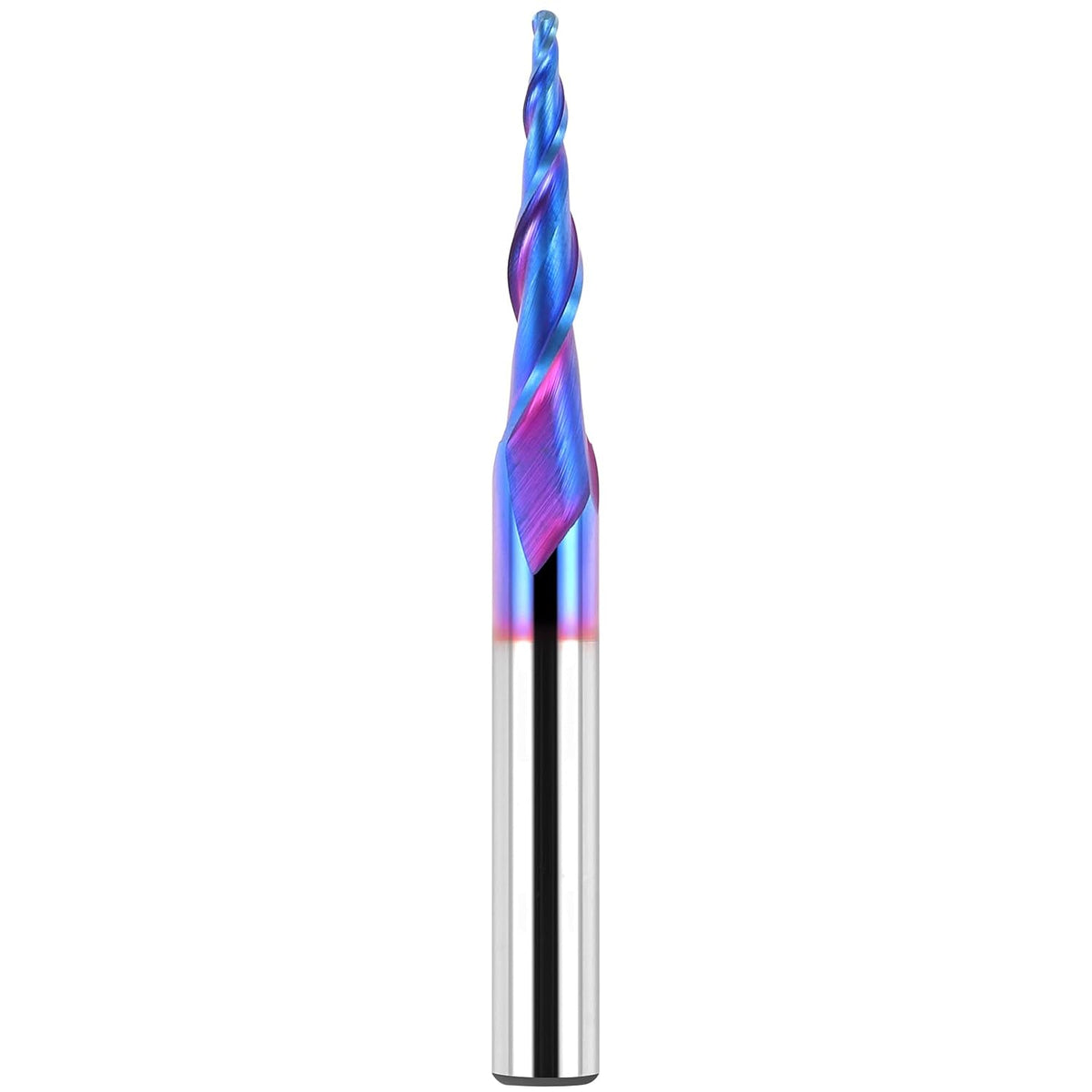 EANOSIC Tapered Ball Nose End Mills 1/4" Shank, 1/16" Tip Diameter (1/32" Radius), 5.4 Degree, Solid Carbide CNC Router Bits for 2D/3D Milling Engraving Carving