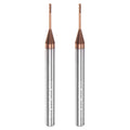 HARFINGTON 2pcs Square Nose End Mill 4mm Shank 1mm x 10mm AlTiSin Coated Solid Carbide Long Reach Extended Neck 4 Flutes CNC Router Bit Milling Cutter for Stainless Steel Hardened Steel