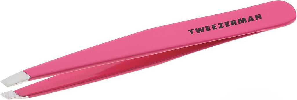 Slant Tweezer – Tweezerman Tweezers for Eyebrows Neon Pink