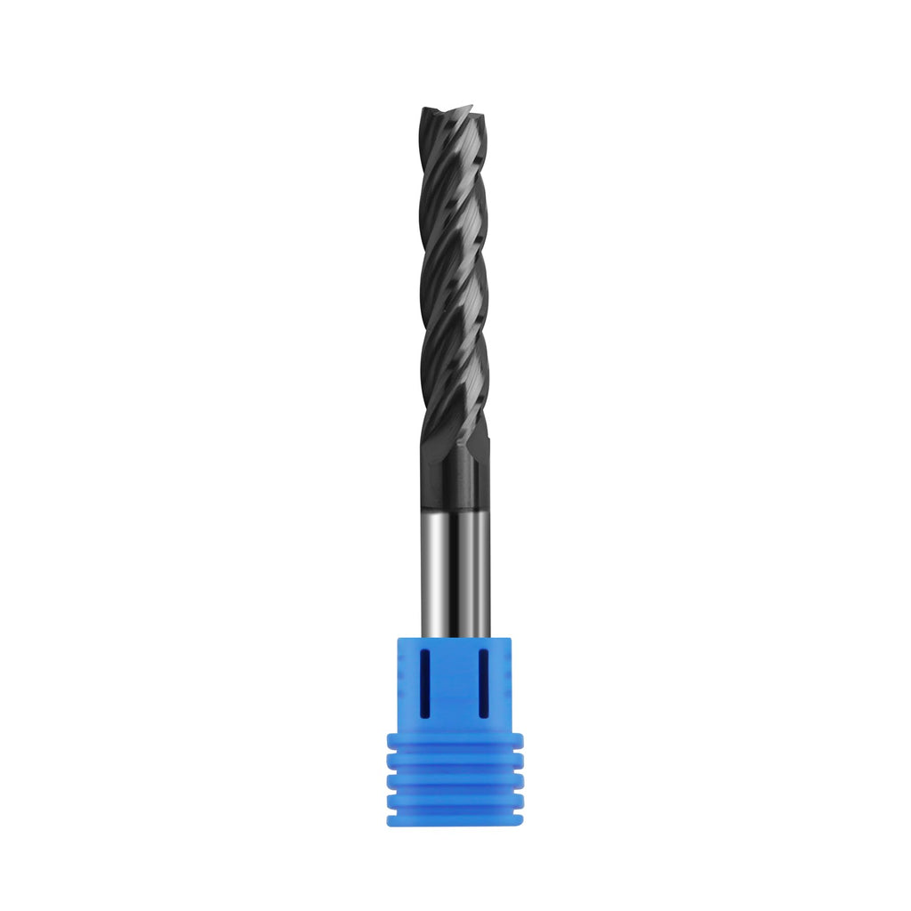 Zorqon 3/8'' Carbide Long End Mill, 4 Flute, AlTiN Coating