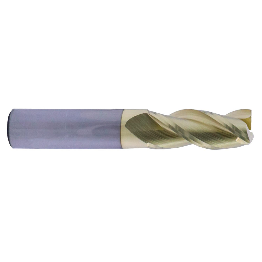 BestParts 1/2" 3 Flute Solid Carbide End Mill for Aluminum - ZrN Coated