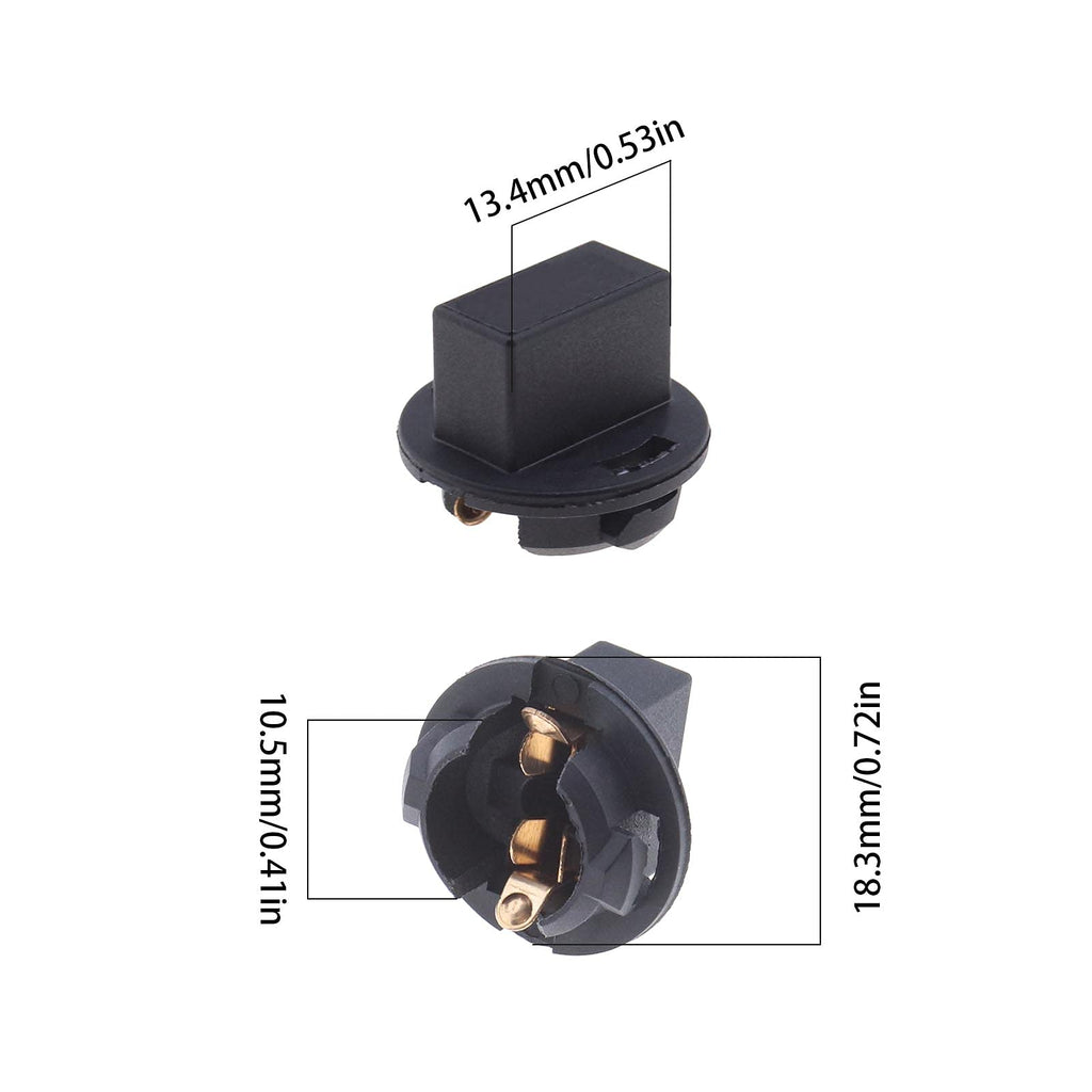 Micro Traders 10x T10 194 Socket for Instrument Panel Dash Light Car Gauge Cluster Bulbs Base Bulb Holder Twist Lock 12V