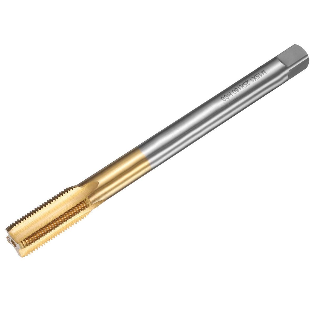 uxcell Metric Thread Tap M15 x 1.25 H2 160mm Straight Flute Screw Thread Milling Machine Taps Threading Tapping Repair Tool