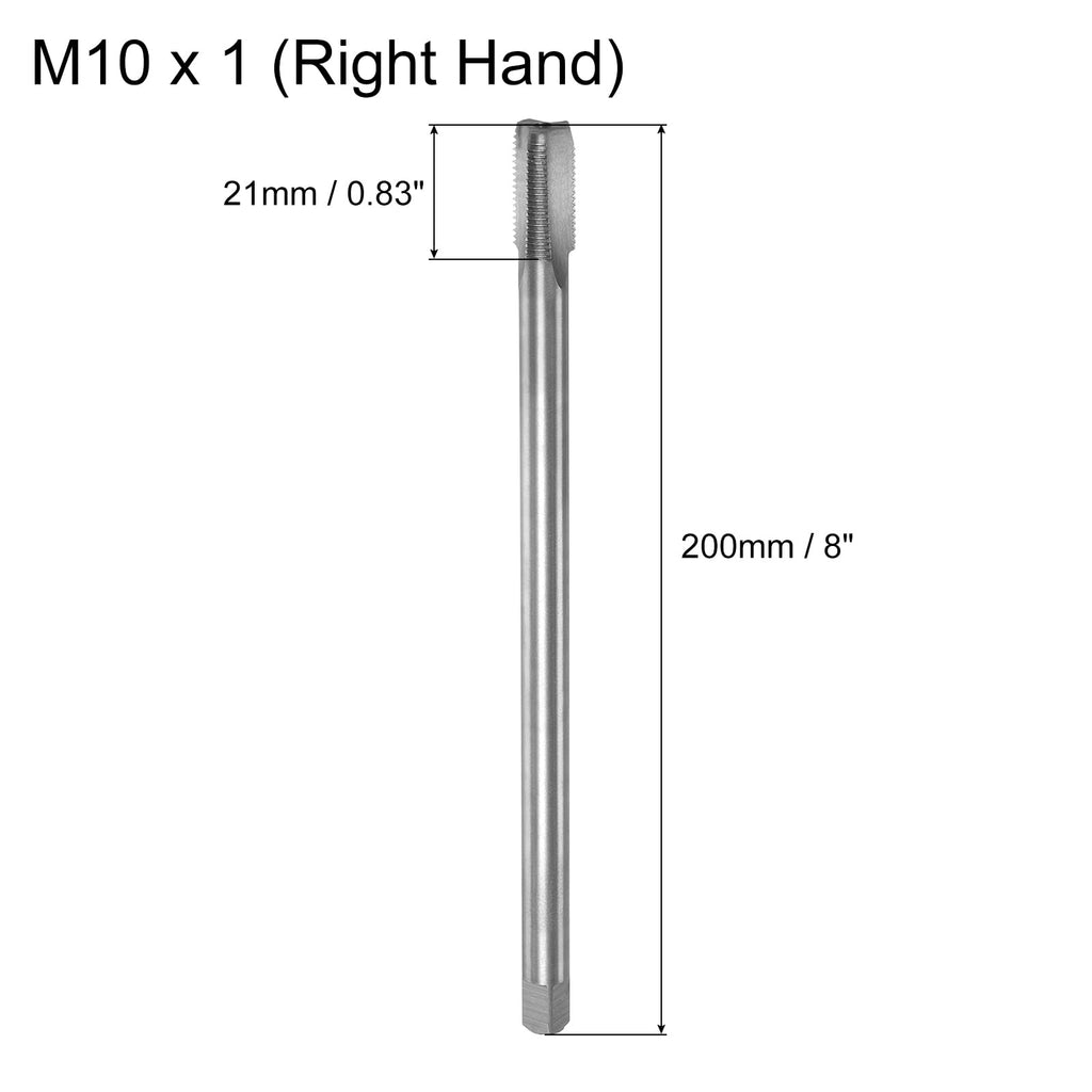 uxcell Metric Thread Tap M10x1 H2 200mm Extra Long Straight Flute