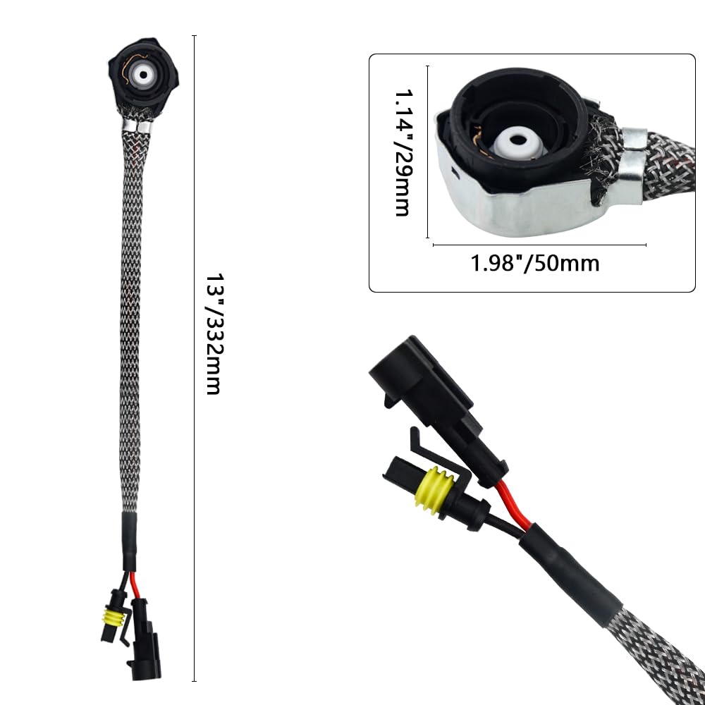 XINGYHENG 2Pcs D2S D4S HID Bulbs Socket Adapter Connector Wiring Harness Converter for Car Headlight Fog Light