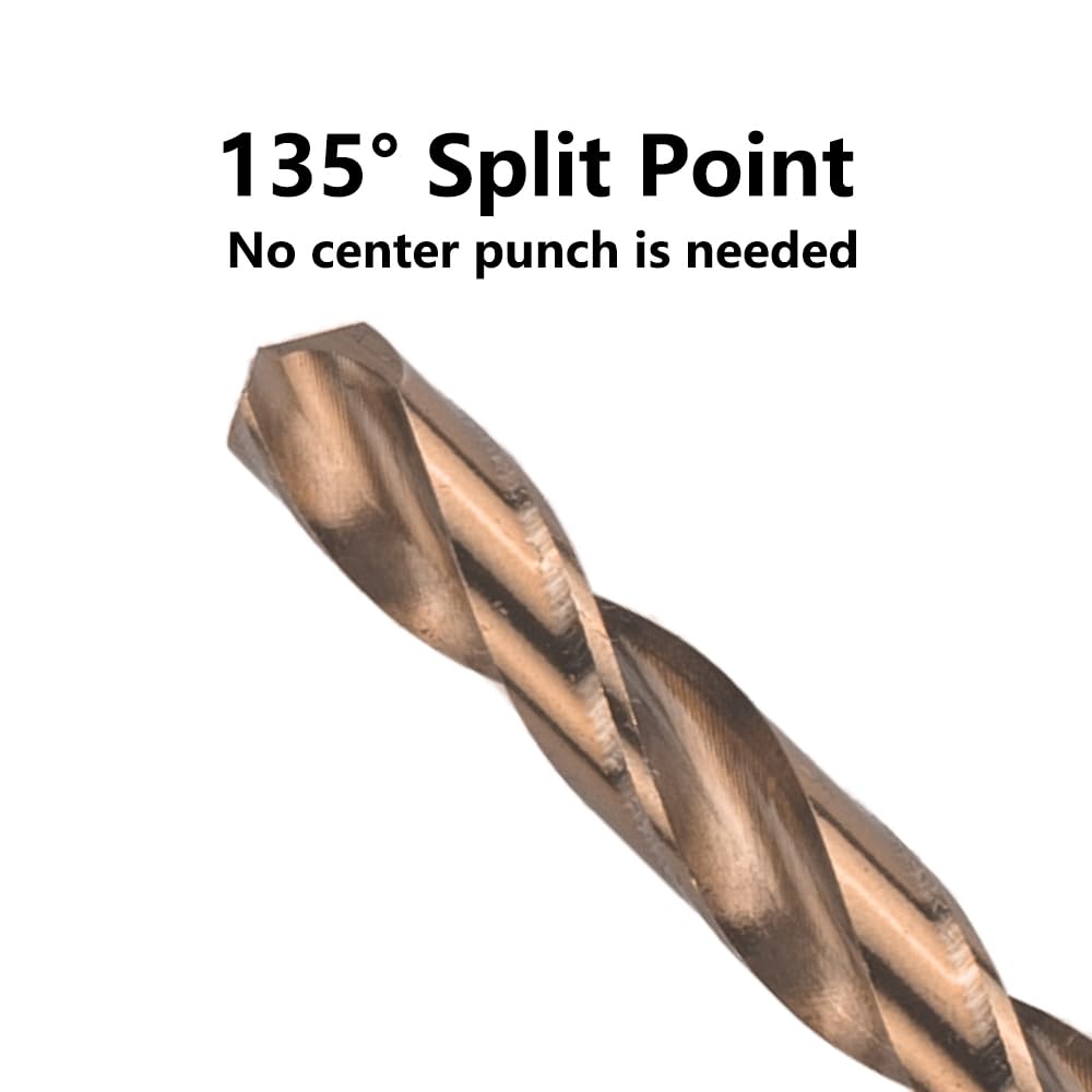 VALYRIANTOOL 1/2 in. x 12 in. Cobalt Aircraft Extension Drill Bit(1PC), M35 High Speed Steel Drill Bit Extra Long Deep Hole Drilling for Stainless Steel, Plastic and Wood