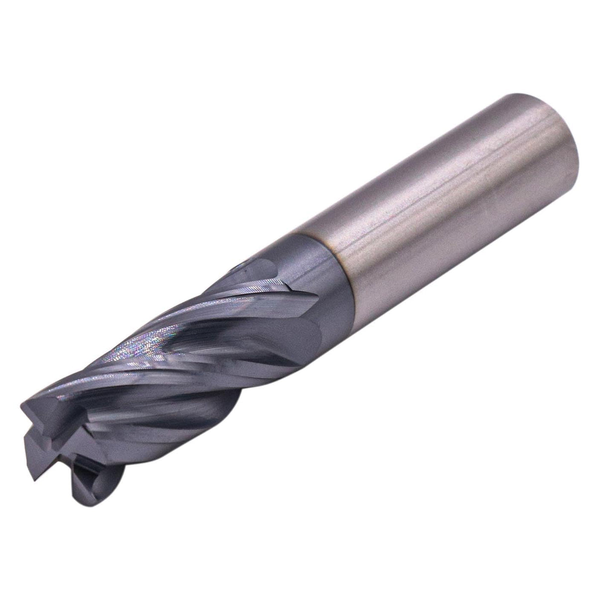 1/2" 4 Flute Solid Carbide End Mill, 0.015" Corner Radius, AlTiN Coated