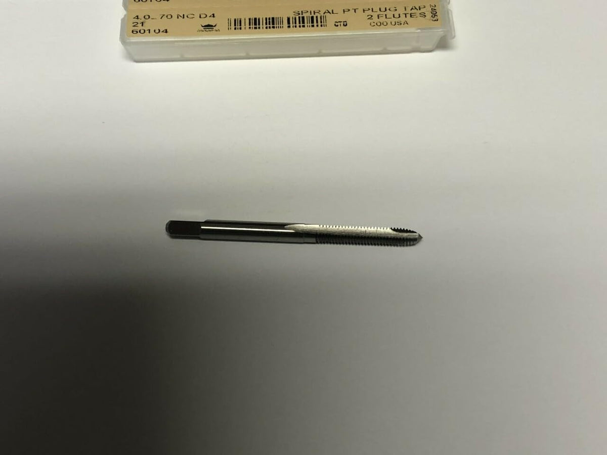M4 X 0.7 D4 HIGH Speed Steel 2 Flute Spiral Point Plug TAP