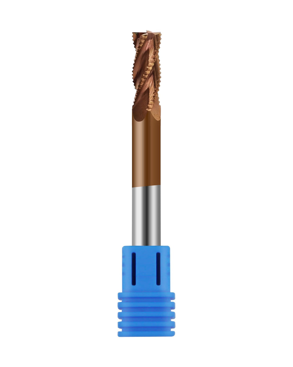 Zorqon 1/4" Carbide Roughing End Mill, 4 Flute End Mill Bits