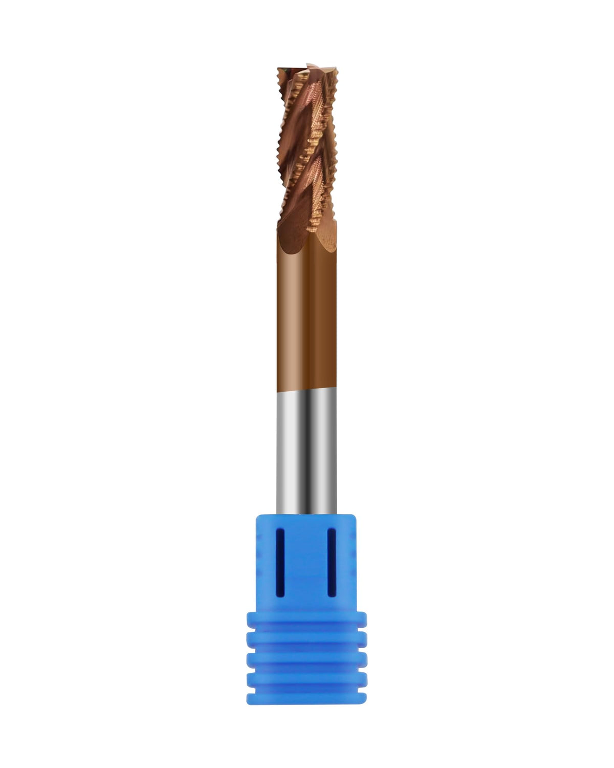 Zorqon 1/4" Carbide Roughing End Mill, 4 Flute End Mill Bits
