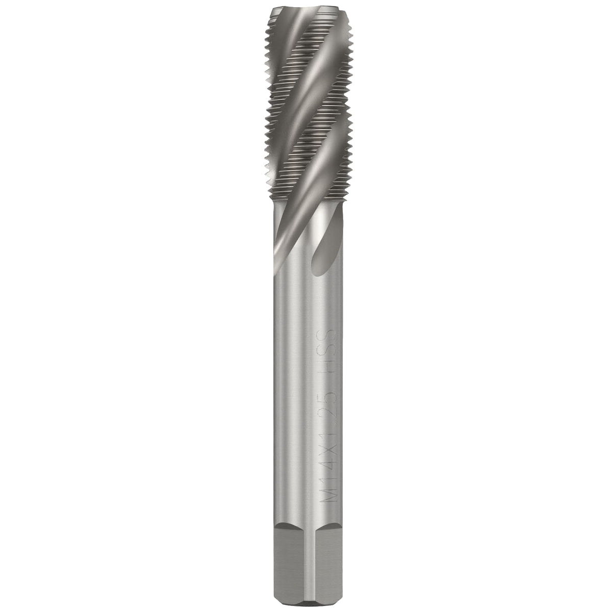 Workkyma M14 x 1.25 Spiral Flute Thread Tap M2 High Speed Steel Polished