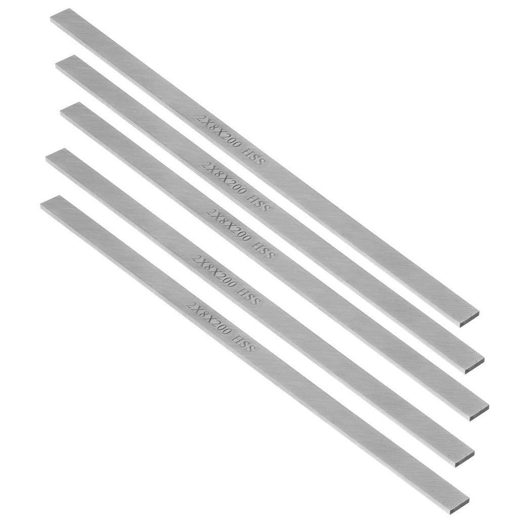 uxcell Lathe Tool Bit 2mm x 8mm x 200mm Square Lathe Turning HSS 5pcs