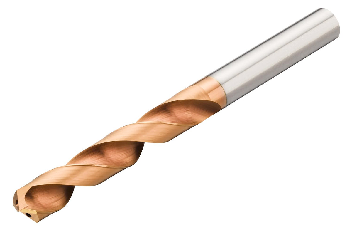 Sandvik Coromant CoroDrill Delta-C R840 Carbide Drill Bit, Short Length, Multilayer Finish, Round Shank, Coolant Through, 140 Degree Point, 12.4mm Size, 60mm Cutting Length