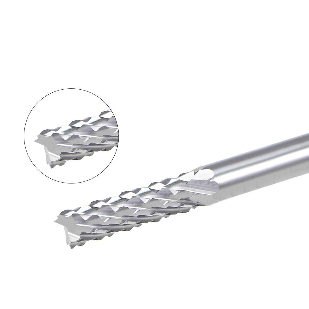 uxcell 10Pcs 3mm Carbide End Mill Engraving Milling Cutter CNC Router Bits for PCB Machine, 1/8" Shank