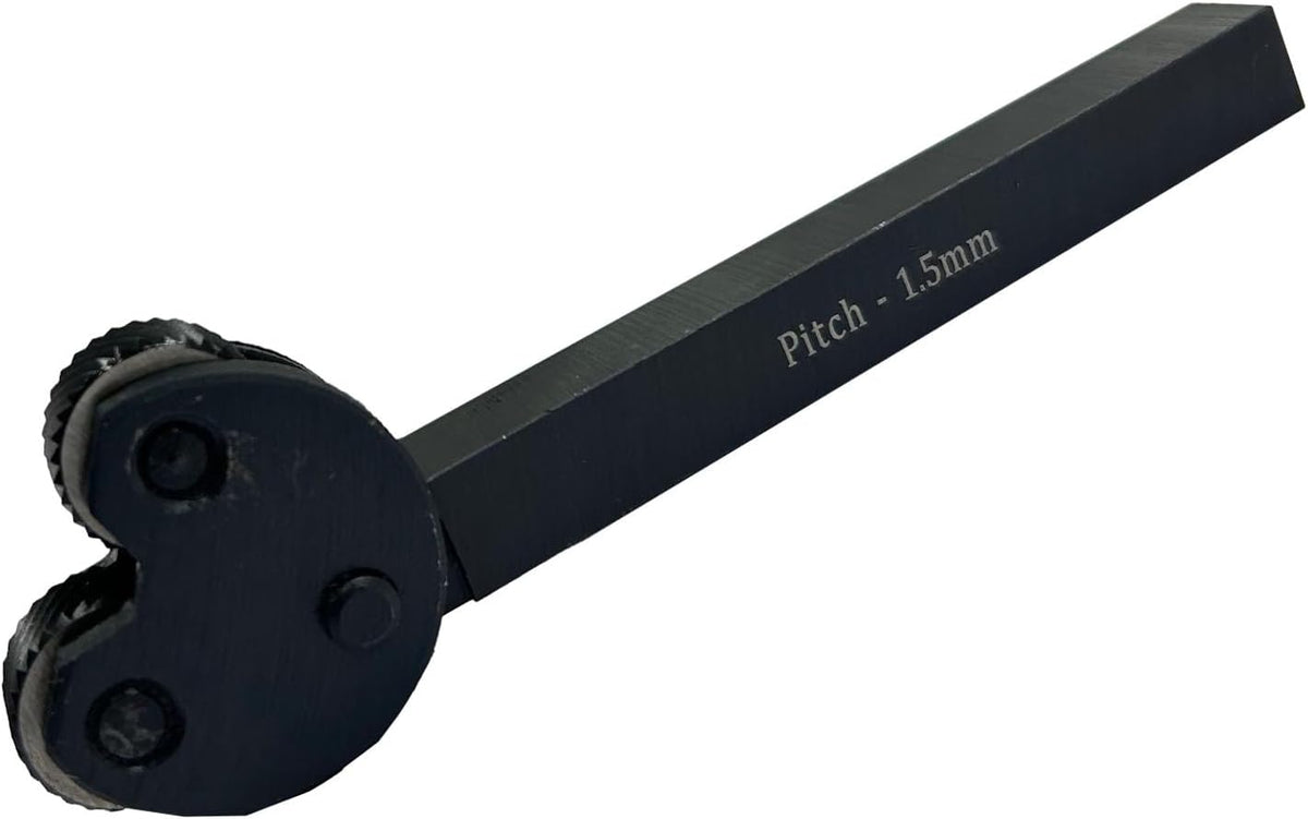 MachEl Knurling Tool with Pivot Head – Diamond Medium Pitch Pattern, 1/2" Square Shank – Precision Lathe Tool for Fine Texture Applications