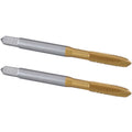 Burkit 2pcs M5 Titanium Coated Spiral Point Tap