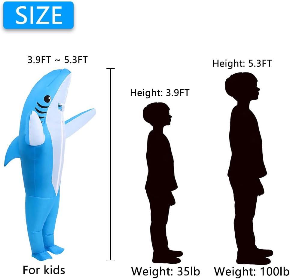 Inflatable Shark Costume for Adults & Kids