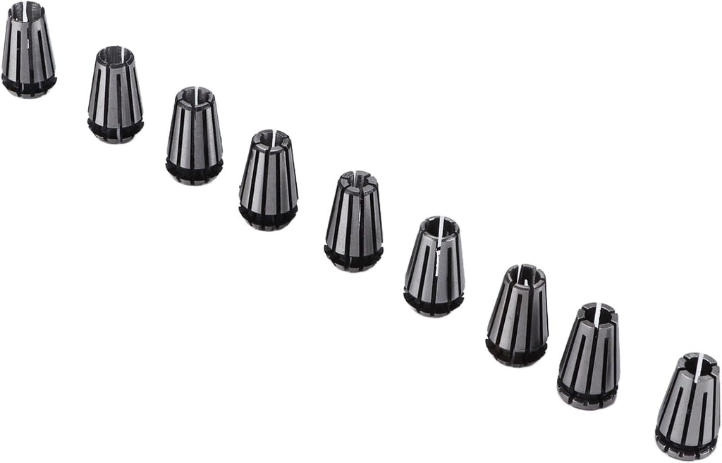 ER8 Collet Chuck Set 9Pcs for CNC Engraving Machine and Milling Lathe High Tool Holder Compatible with Multiple Sizes for Secure Clamping