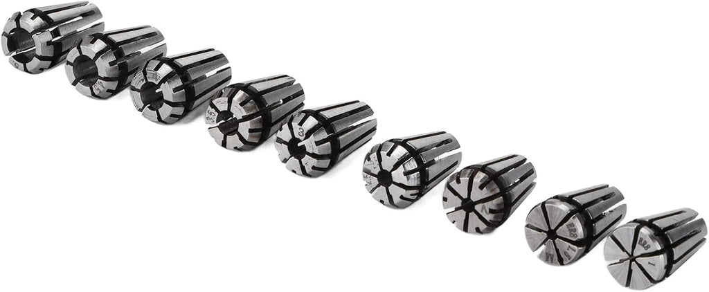 ER8 Collet Chuck Set 9Pcs for CNC Engraving Machine and Milling Lathe High Tool Holder Compatible with Multiple Sizes for Secure Clamping