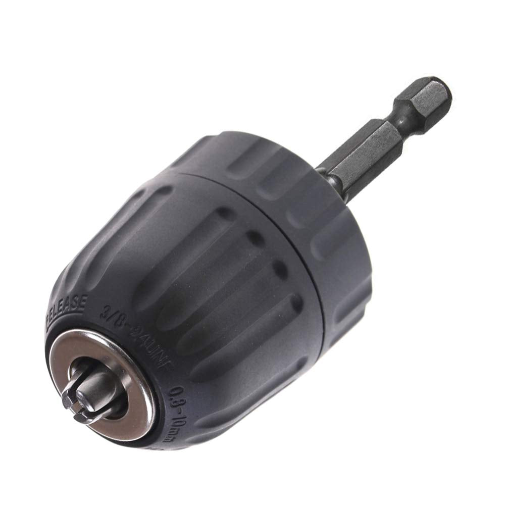 Yakamoz Keyless Drill Chuck Converter, 0.8-10mm 1/4" Hex Quick Change