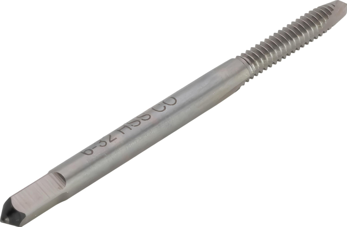 CME Cobalt Spiral Point Plug Taps, 6-32 UNC, H3, 2 Fl, 10 pcs
