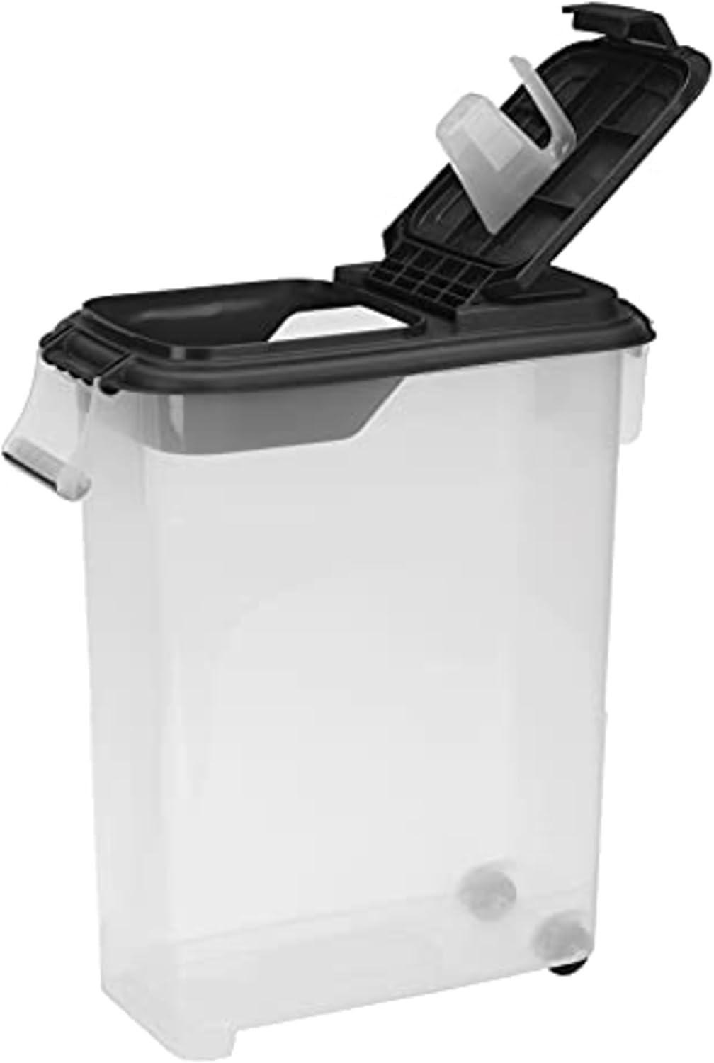 Airtight Rolling Pet Food Storage Container, 50 Quart, with Scoop