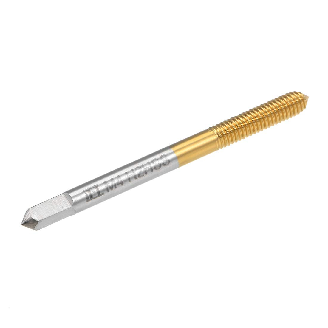 uxcell Metric Spiral Machine Screw Tap M4 Thread 0.7 Pitch H2 Titanium High Speed Steel