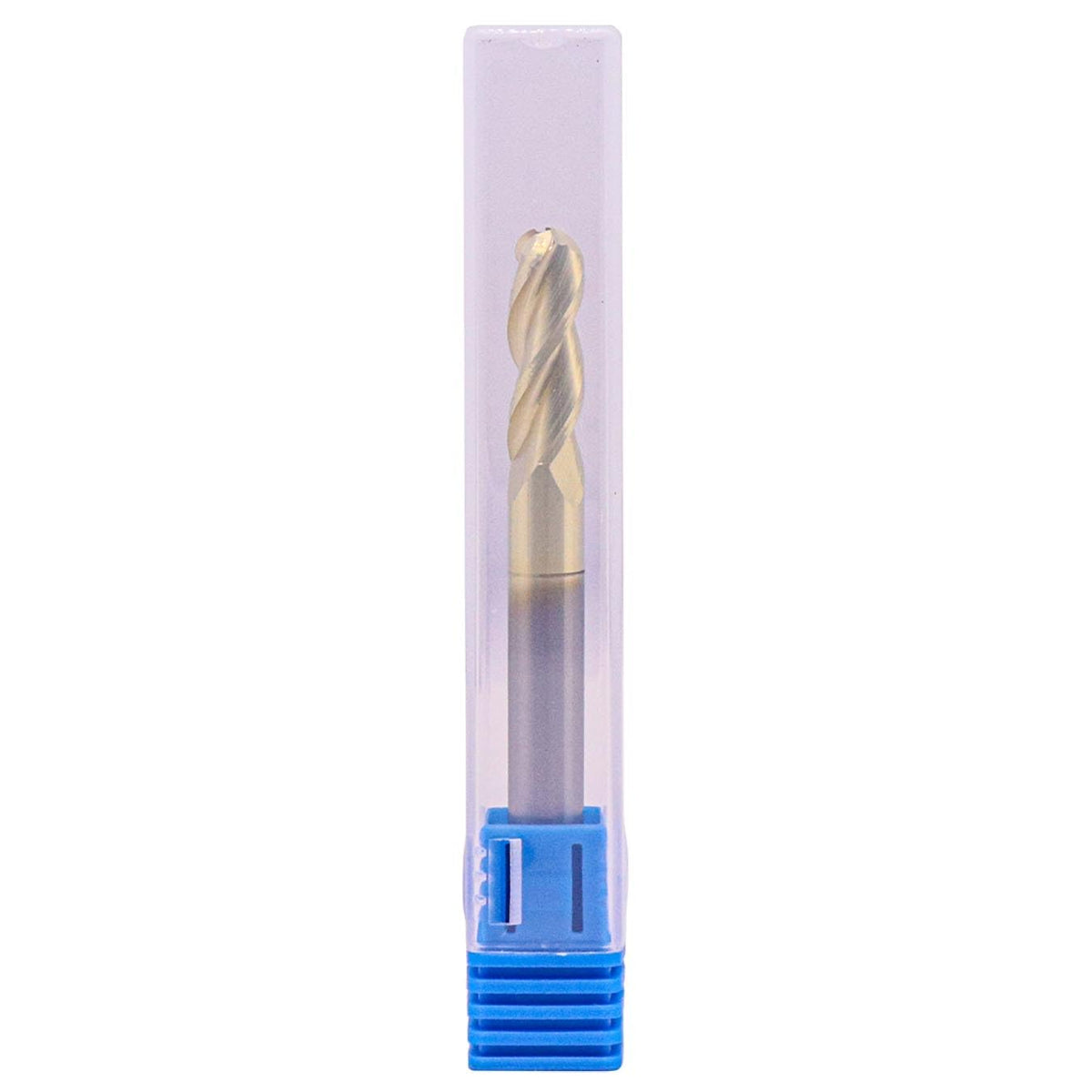 1/4" 3 Flute Ball Nose Solid Carbide End Mill for Aluminum - ZrN Coated
